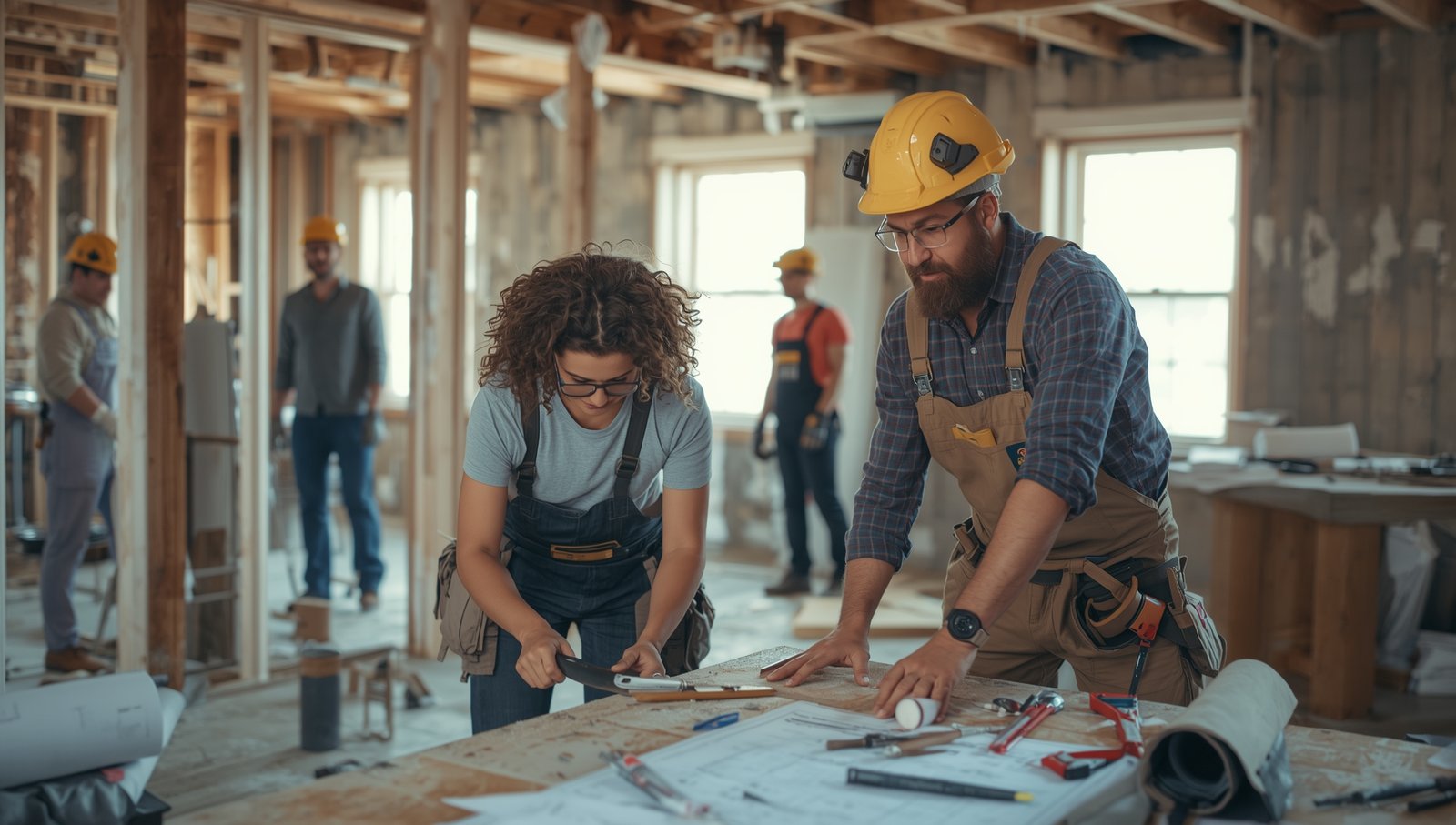 Lucid_Origin_A_team_of_skilled_workers_wearing_casual_clothing_1